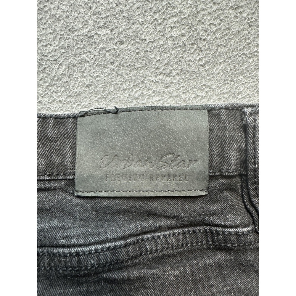 Urban Star Jeans Mens 36x29 (35x28) Black Stretch Denim Straight Leg 5 Pocket - Picture 13 of 14